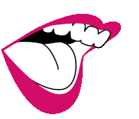 Gif animé bouche rouge